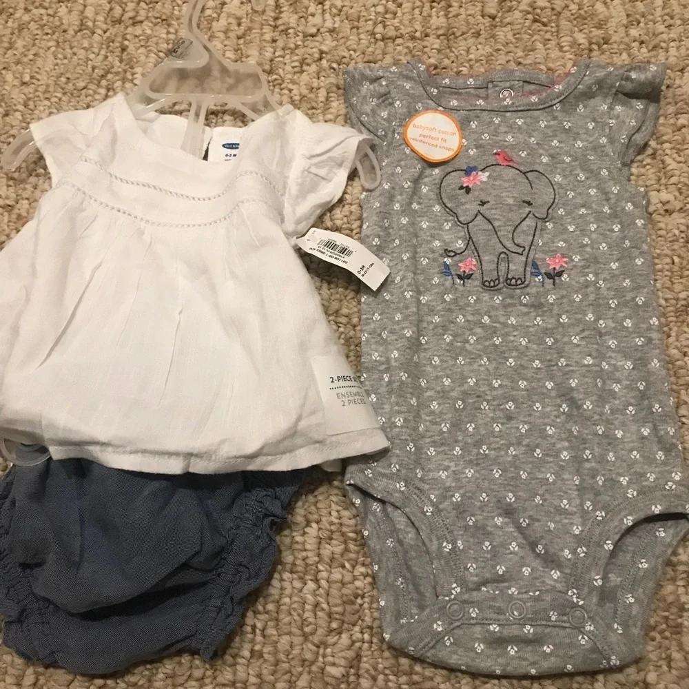 Baby Girl 0-3 Months 3 piece Bundle Set